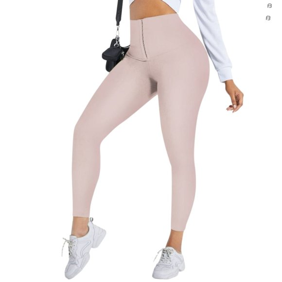 Pink Classic Waist Training Leggings - Picture 3 of 5